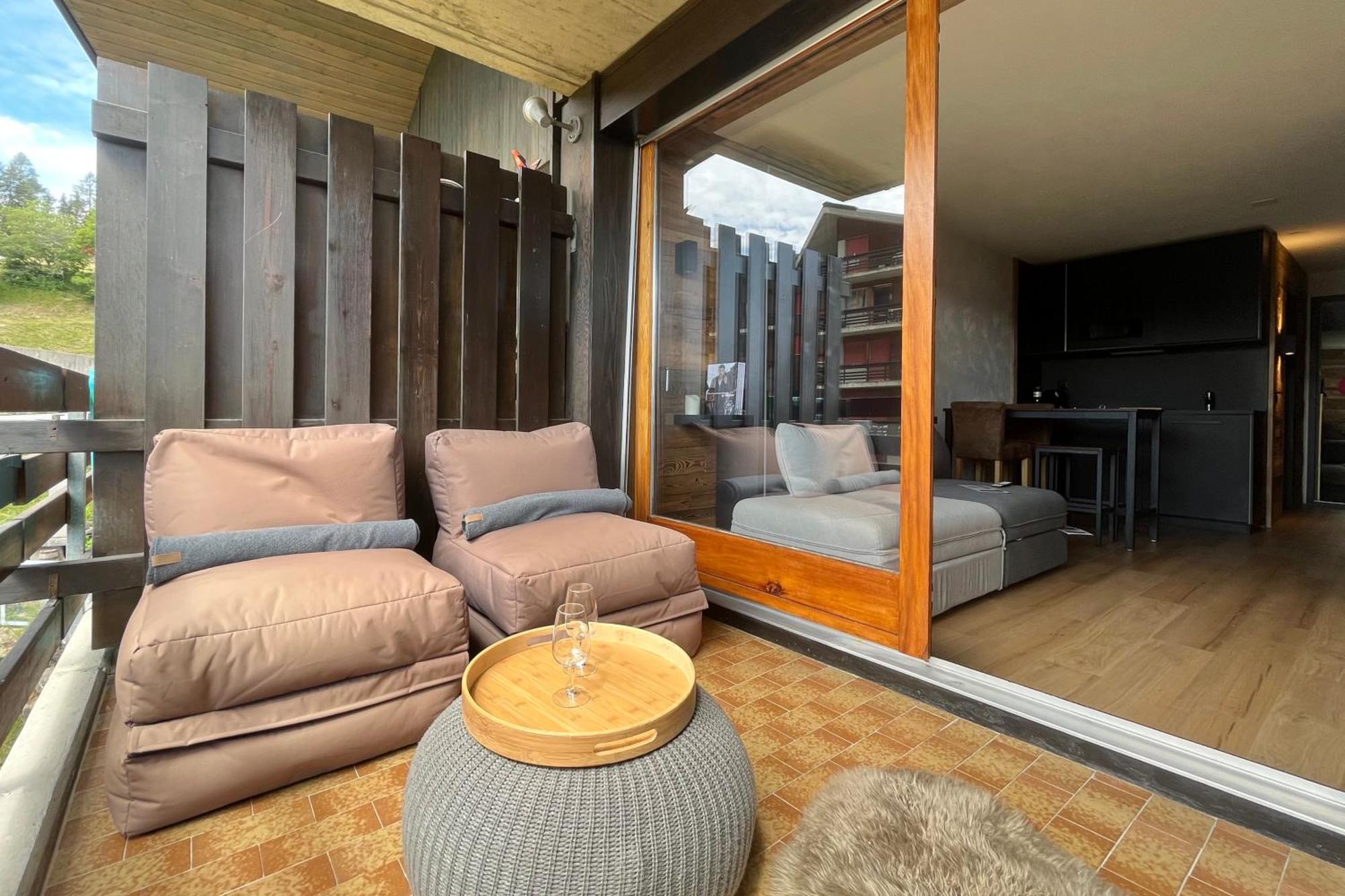 Les Cerfs - Appartement & Studio - Anzere Bagian luar foto